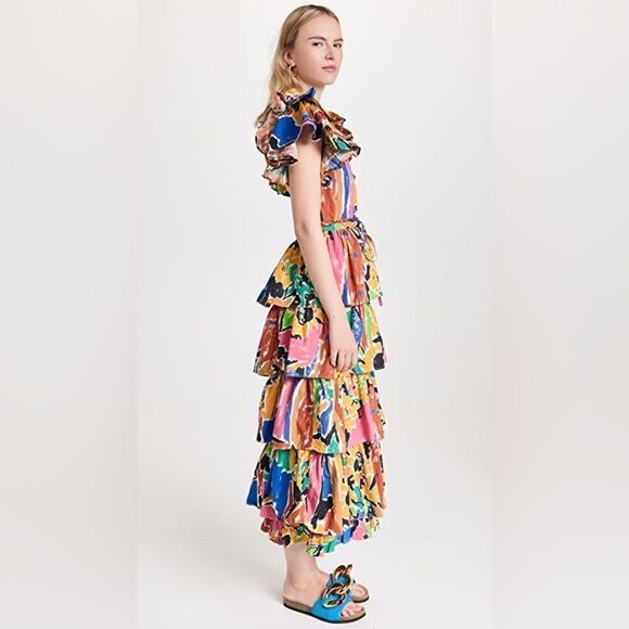 Love The Label
V Neck Ruffle Maxi Dress with Belt - Picture 5 of 8